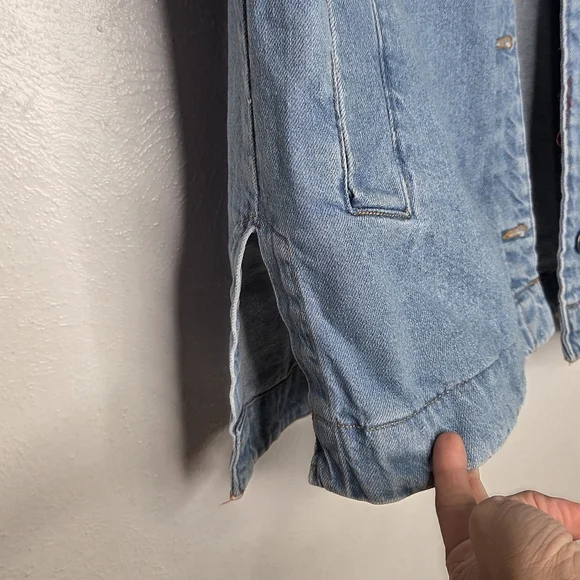 We The Free Madison City Denim DYI Vest Jacket Women's Size Medium Altered - Picture 4 of 16